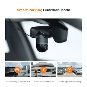 70mai Dash Cam Omni X200 360° Full View 4G Connect HD 1080P FOV 140° – Hitam, Built-in 64G/128GB