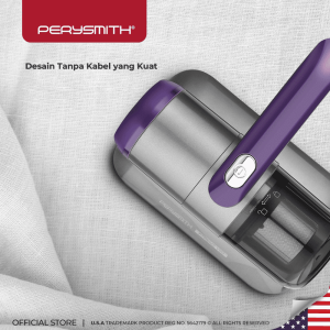 PerySmith V20 Electric Cordless UV Dust Mite Vacuum Cleaner Dust Bed Sofa Instrument