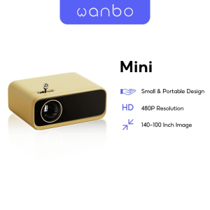 Wanbo Mini Projector 220 ANSI Lumens 480P Portable Wanbo Proyektor Mini 3W BT4.0