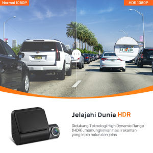 70mai Dash Cam A200 Set Dual-Channel HDR 1080P Fov-130 Night Owl Vision – Front+Rear