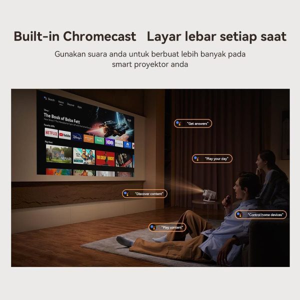 Wanbo Vali Projector Android TV 11 Netflix 200° Rotating Gimbal Projector 900 ANSI Home Theater Proyektor 12 Watt Full Range Speaker - Vali - Image 3