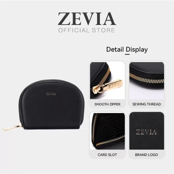 Dompet Kartu Wanita Kecil Setengah Bulat - ZEVIA Wallet - Image 2