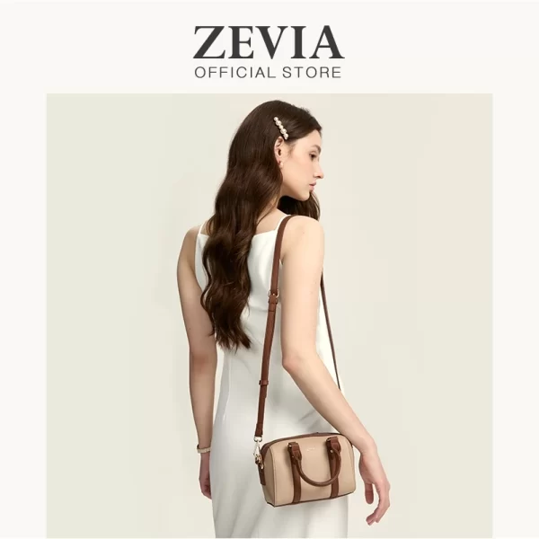 Tas Selempang Bahu Wanita Kekinian ZEVIA Zyre Tas Bowling Tas Bepergian Berkapasitas Besar - Image 6