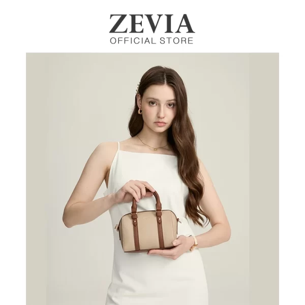 Tas Selempang Bahu Wanita Kekinian ZEVIA Zyre Tas Bowling Tas Bepergian Berkapasitas Besar - Image 7