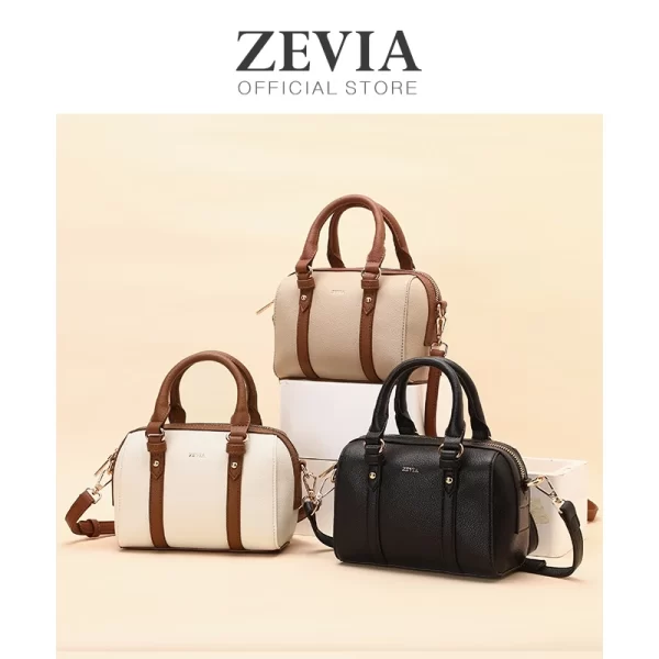 Tas Selempang Bahu Wanita Kekinian ZEVIA Zyre Tas Bowling Tas Bepergian Berkapasitas Besar - Image 8