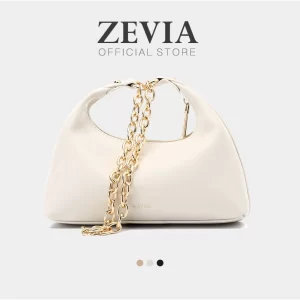 Tas Selempang Wanita Simple Tali Rantai 2 in 1 – ZEVIA Velour Bag