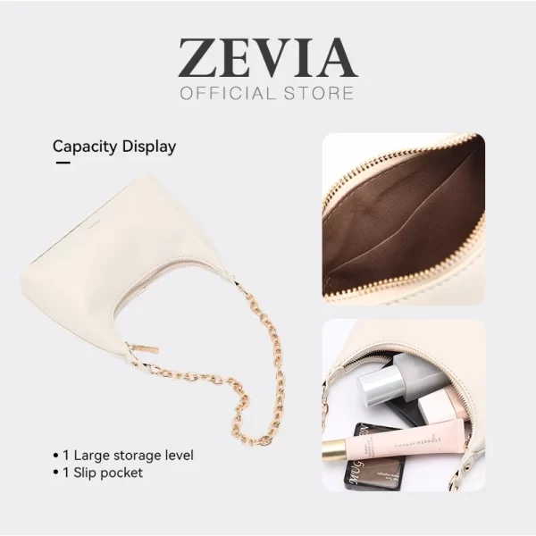 Tas Selempang Wanita Simple Tali Rantai 2 in 1 - ZEVIA Velour Bag - Image 5