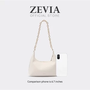 Tas Selempang Wanita Simple Tali Rantai 2 in 1 – ZEVIA Velour Bag