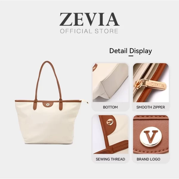 Tas Tote Bag Kerja Wanita ukuran Besar - ZEVIA Aaliyah Bag - Image 5