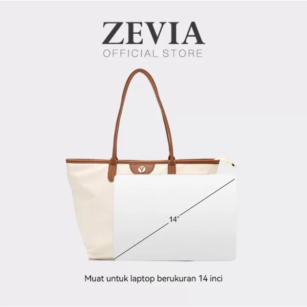Tas Tote Bag Kerja Wanita ukuran Besar - ZEVIA Aaliyah Bag - Image 2