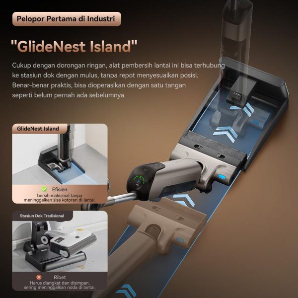 UWANT D700 20Kpa Wet and Dry Cordless Vacuum | 180°Lie-Flat| Edge Cleaning| Self Cleaning and Drying - D700 - Image 3