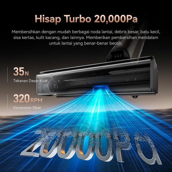 UWANT D700 20Kpa Wet and Dry Cordless Vacuum | 180°Lie-Flat| Edge Cleaning| Self Cleaning and Drying - D700 - Image 5