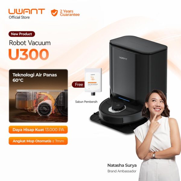 UWANT U300 60°C Hot Wash 13K Pa Robot Vacuum Cleaner Auto Mop Cleaning Drying - U300