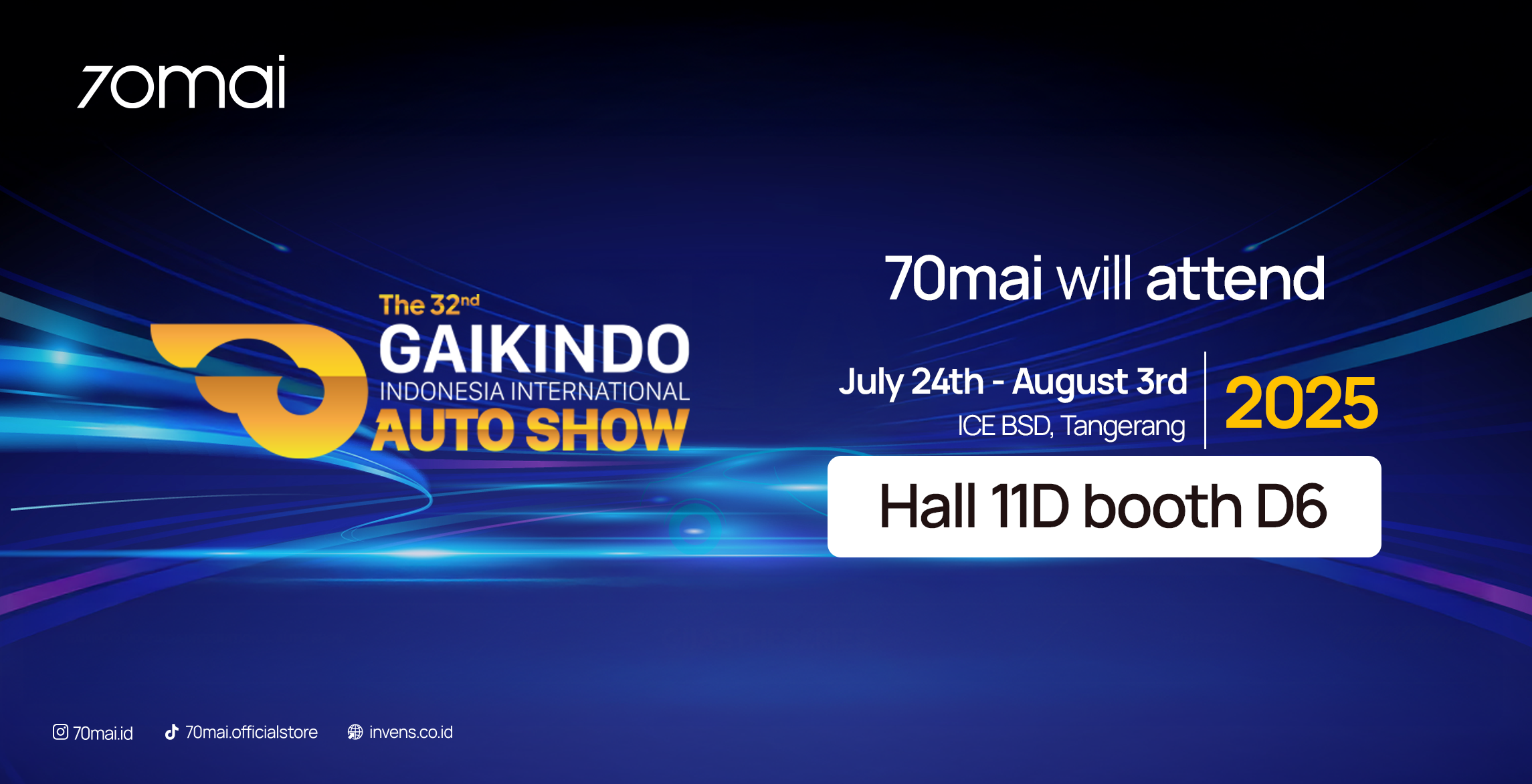 Read more about the article GIIAS 2025, 70mai Hadir Bersama Jajaran Teknologi Otomotif Global Terlengkap